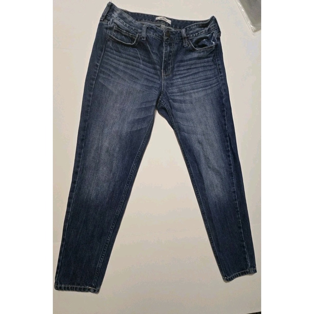Hollister Denim Jeans Women Size 5 High Rise Stretch‎ W27 Patch